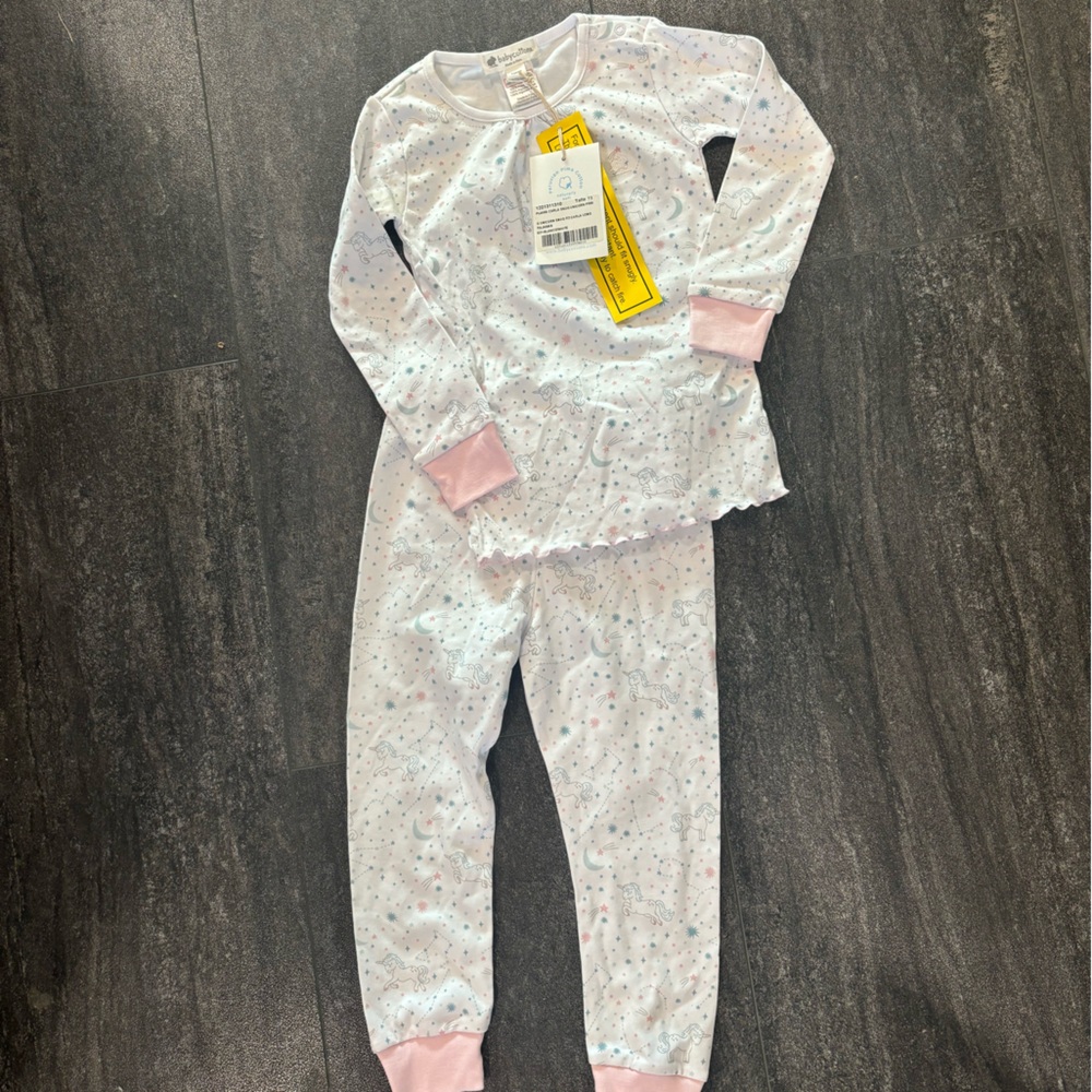 White and Pink Starry Pajama Set